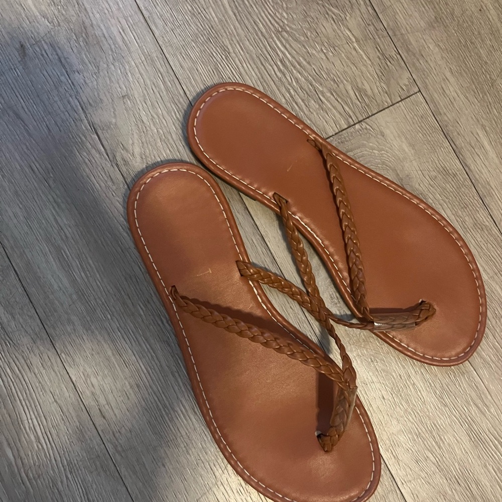 Braided Tan Sandals